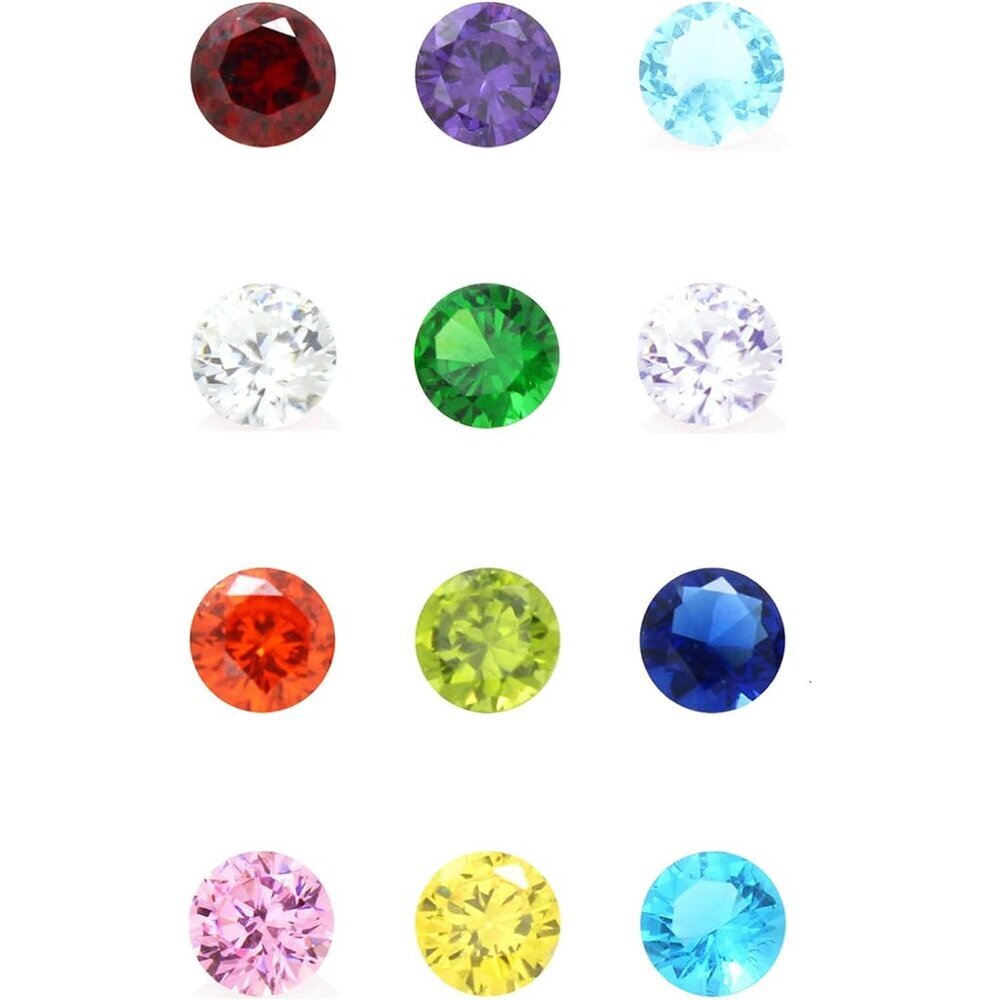 96Pcs 5mm Crystal Birthstones for Floating Charms Living Memory Lockets DIY Pend